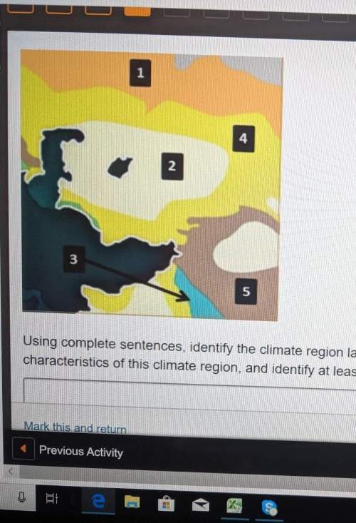 Using complete sentences, identify the climate region labeled with the number one on the map above.