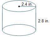 Acylinder has a radius of 2.8 inches and a height of 2.4 inches. which cylinder is similar?