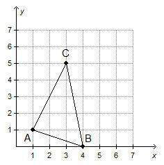 What is the area of triangle abc?  3 square units 7 square units 11 square u