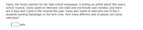 Carey, the music reporter for her high school newspaper, is writing an article about this year's sch