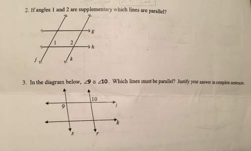If angles 1 and 2 are supplementary which lines are parallel?  in the diagram below, angle 9 ≅