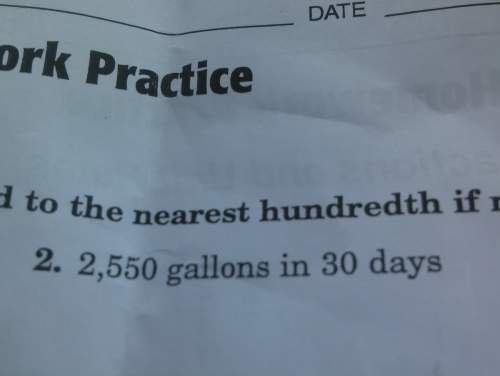 What is the unit rate of 2,550 gallons in  30 days?