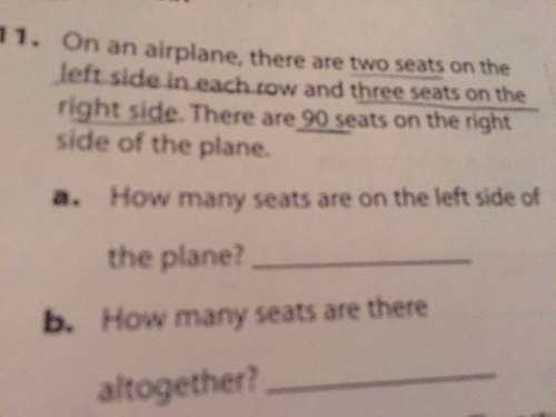 On an airplane there are two seats on the left side in each row and three seats on the right side th