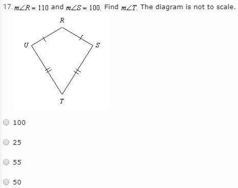 Find the measure of t in the given kite.