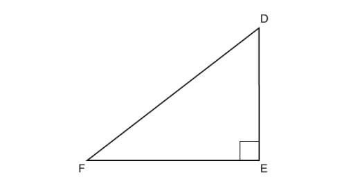 In triangle def de equals 5 and measure of angle d is 55 degree's find fe to the nearest tenth?