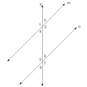 How can i find the corresponding angles? in the figure, m ǁ n, and s is a transversal th