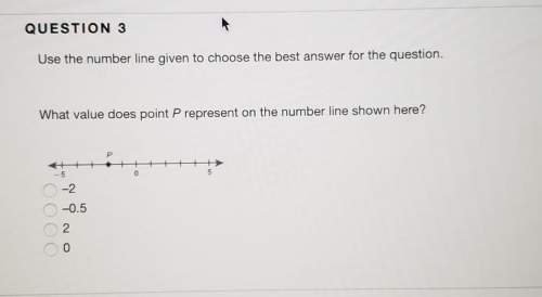 Question 3use the number line given to choose the best answer for the question.what valu