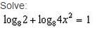Find the solution to the logarithm.