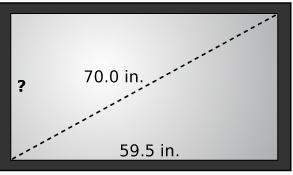 The size of a tv is identified by the length of its diagonal. a new tv is being advertised as a 70 i