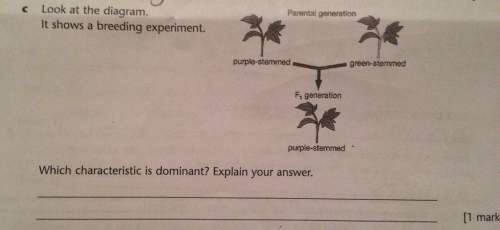 Look at the diagram it shows a breeding experiment which characteristic is dominant? explain your a