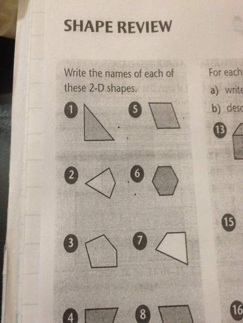 What shape is number : 3, 4, and 7