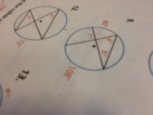 How do you find the value of variables in a circle? number 9?