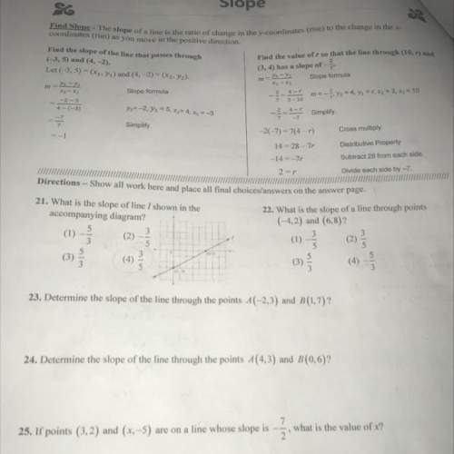 Can you me with these slope questions.