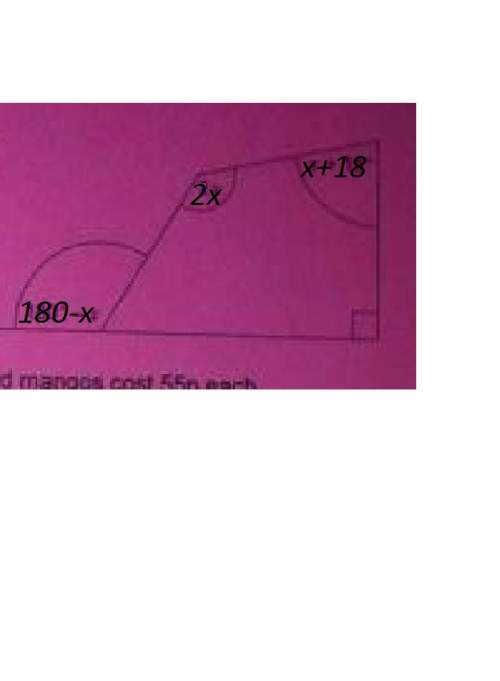 Work out the value of x in this quadrilateral.