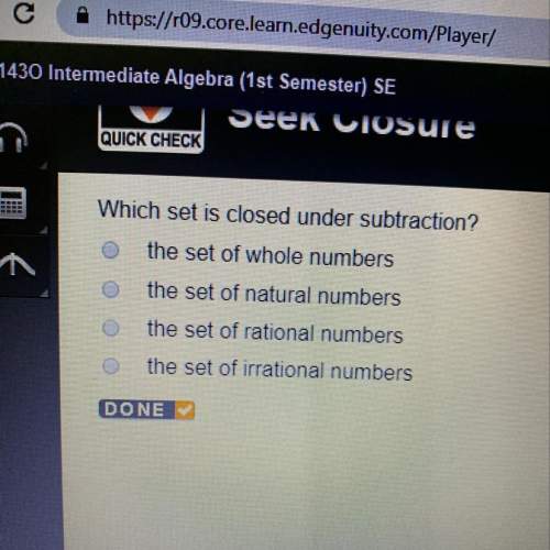 Which set is closed under subtraction