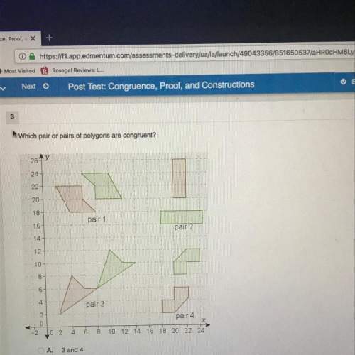 Which pair or pairs of polygons are congruent?  26y  22- 20-  pa