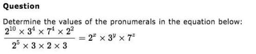 Determine the values of the pronumerals in the equation below: (i also need to know how to delete m