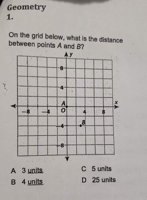 On the grid below, what is the distance between points a and b? (iforgoteverything)