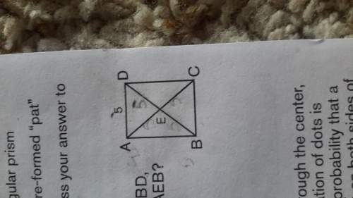 In rectangle abcd, ad=bc=5units. diagnals ac and bd, each of length 10 units, intersect at e. what i