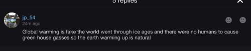 Me when this argument on global warming?  see attachment for the comment he wrote