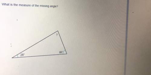 What is the measure of the missing angle? 66028°