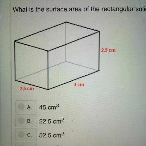 What is the surface area of the rectangular solid shown above?