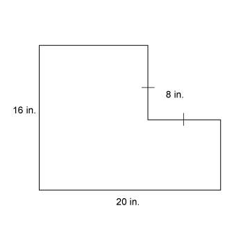 What is the area of the figure?  a. square inches b.