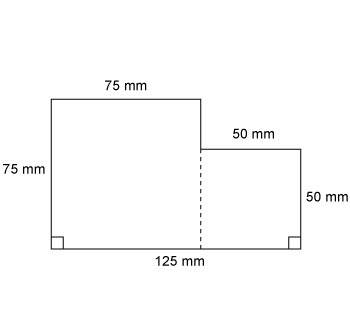 What is the area of the figure in square millimeters and in square centimeters to anyone who a