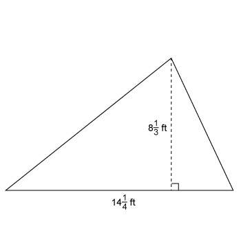 What is the area of the triangle?  a.22 7/12 ft2