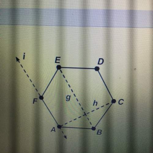 Which line is a line of symmetry for this regular polygon?  a. line g b.line h c.