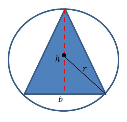 Given that h=4, b=10, and r=5, find the area of the unshaded region. use 3.14 for π as necessary. al