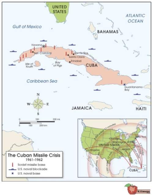 35  based on this map, what made cuba such a serious threat to the united states during the co