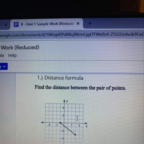 1.) distance formula find the distance between the pair of points.