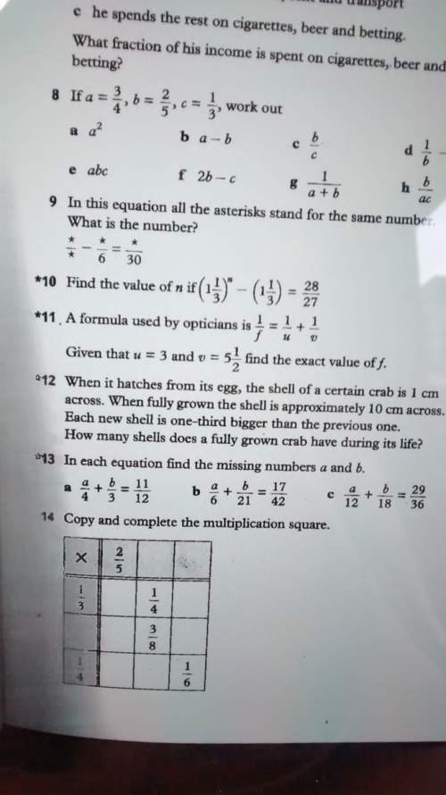 Questions 11, 13 and 14 on the sheet with working out.