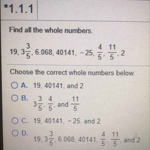 Choose the correct whole numbers below