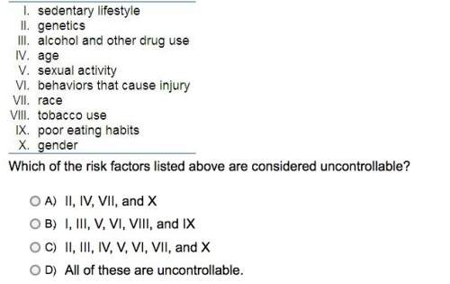Which of the risk factors listed above are considered uncontrollable?