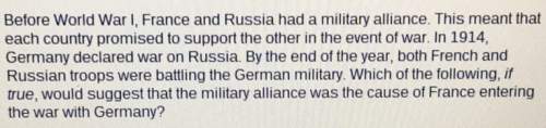 Before world war france and russia had a military alliance this meant that each country promised lo
