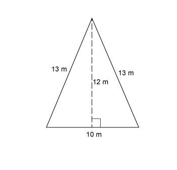 What is the area of the triangle?  a. 48 square meters b.
