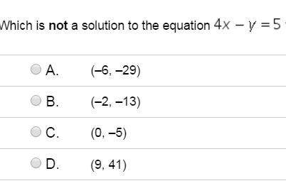 Which is not a solution to the equation ?