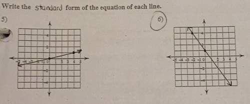 Write the standard form of the equation of each line. how do i find the slope and y-intercept with t