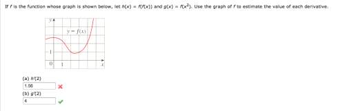 If f is the function whose graph is shown below, let h(x) = f(f(x)) and g(x) = f(x2). use the graph