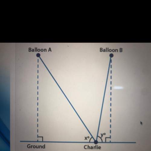 Charlie is watching hot air balloons. balloon a has risen at a 56° angle. balloon b has risen at an