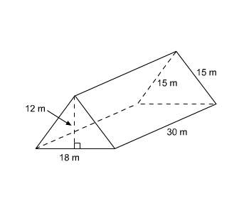 What is the surface area of this prism?  a. 6480 m2 b.