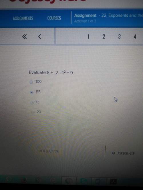 Need with this math question and how to work it out. 8 divided by -2 minus 4 to the second po