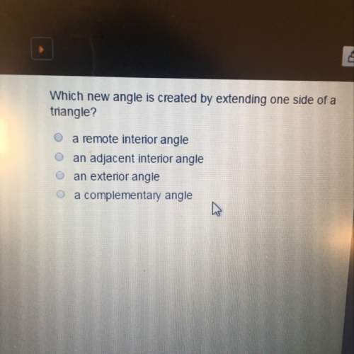 Which new angle is created by extending one side of a triangle