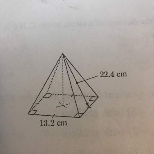 Find the surface area and volume of this squared-based pyramid