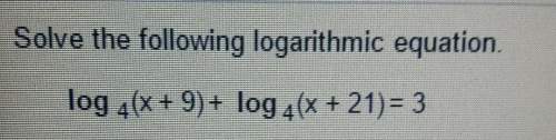 How to solve the logarithmic equation.