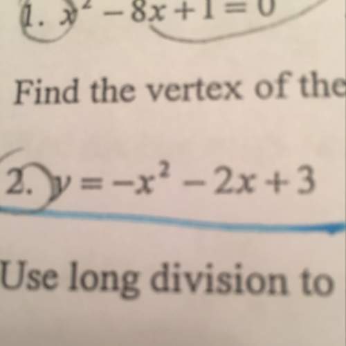 What is the vertex of the equation for the following parabola