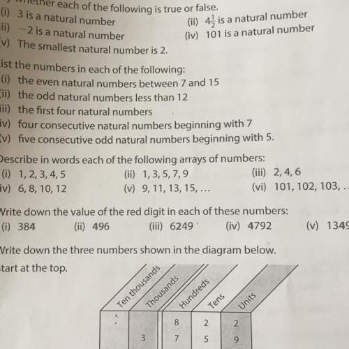 Describe in words each of the following arrays of numbers i give (photo included) question 3