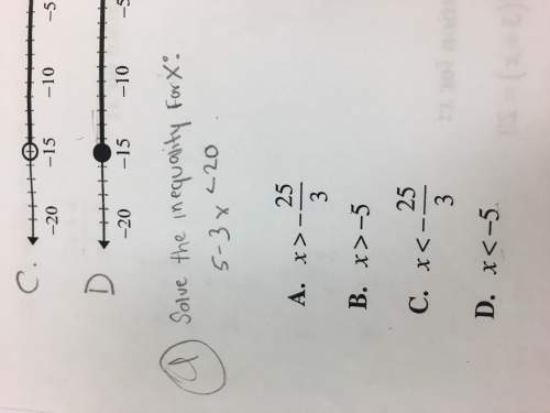 Solve the inequality for x: 5-3x &lt; 20